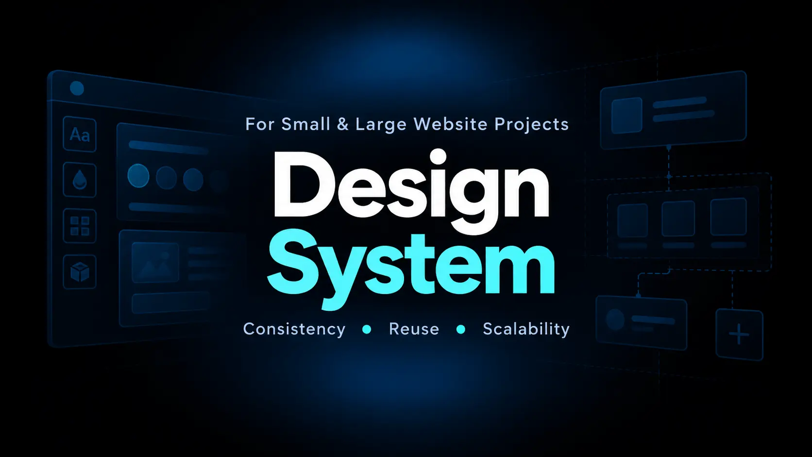 Design system with reusable components, design tokens, and shared UI guidelines