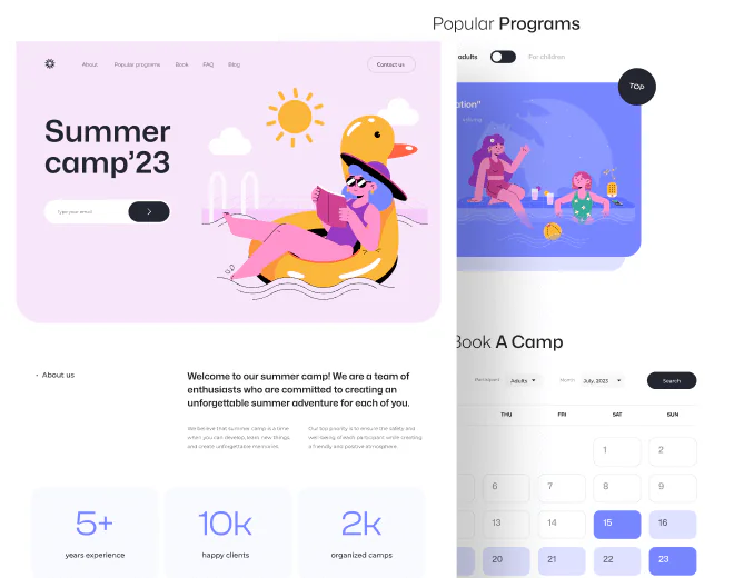 Learn about Summer Camp Dribbble page