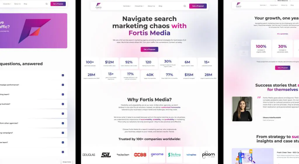 Learn about Fortis Media website