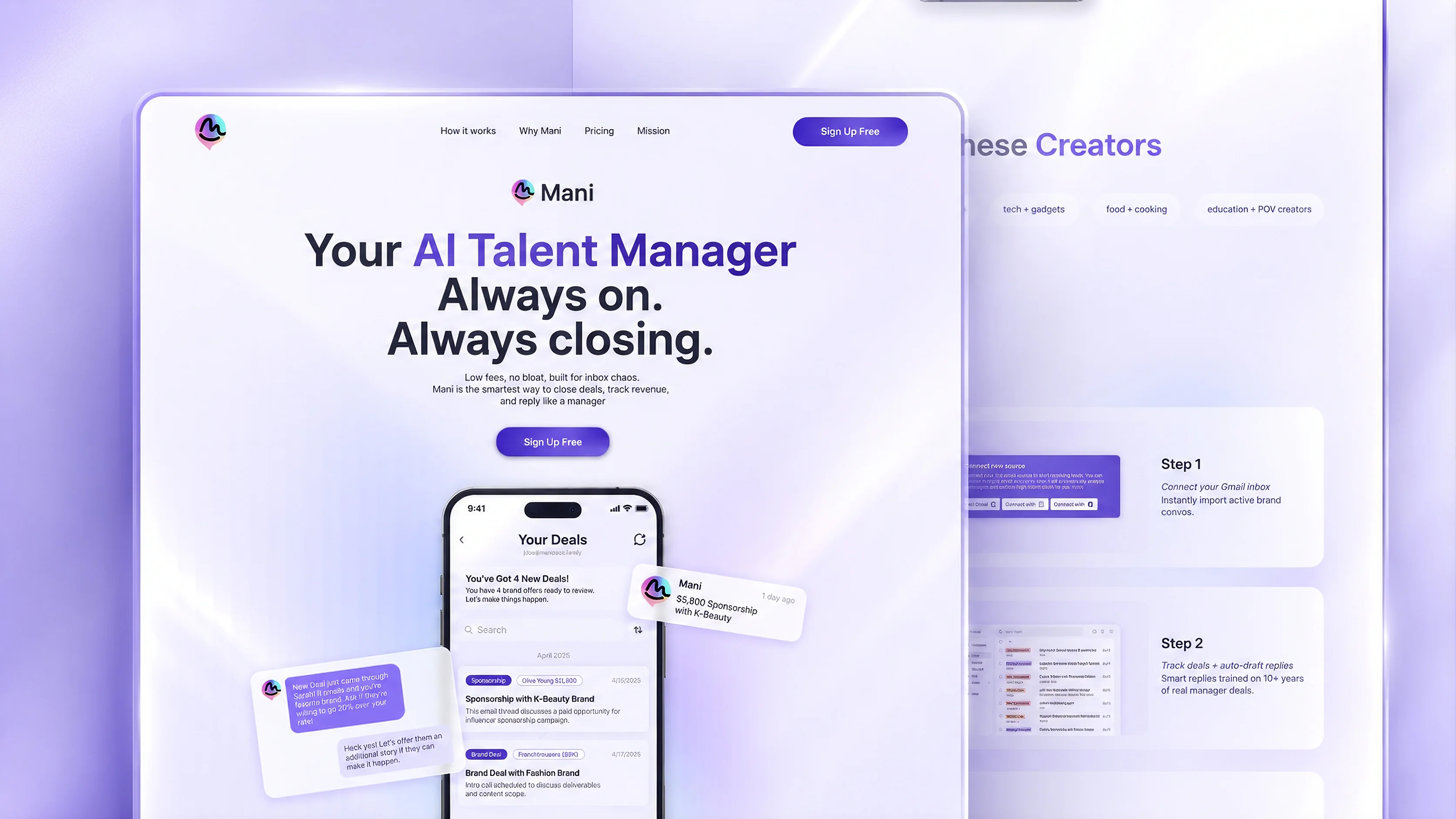 Mani Landing Page Image