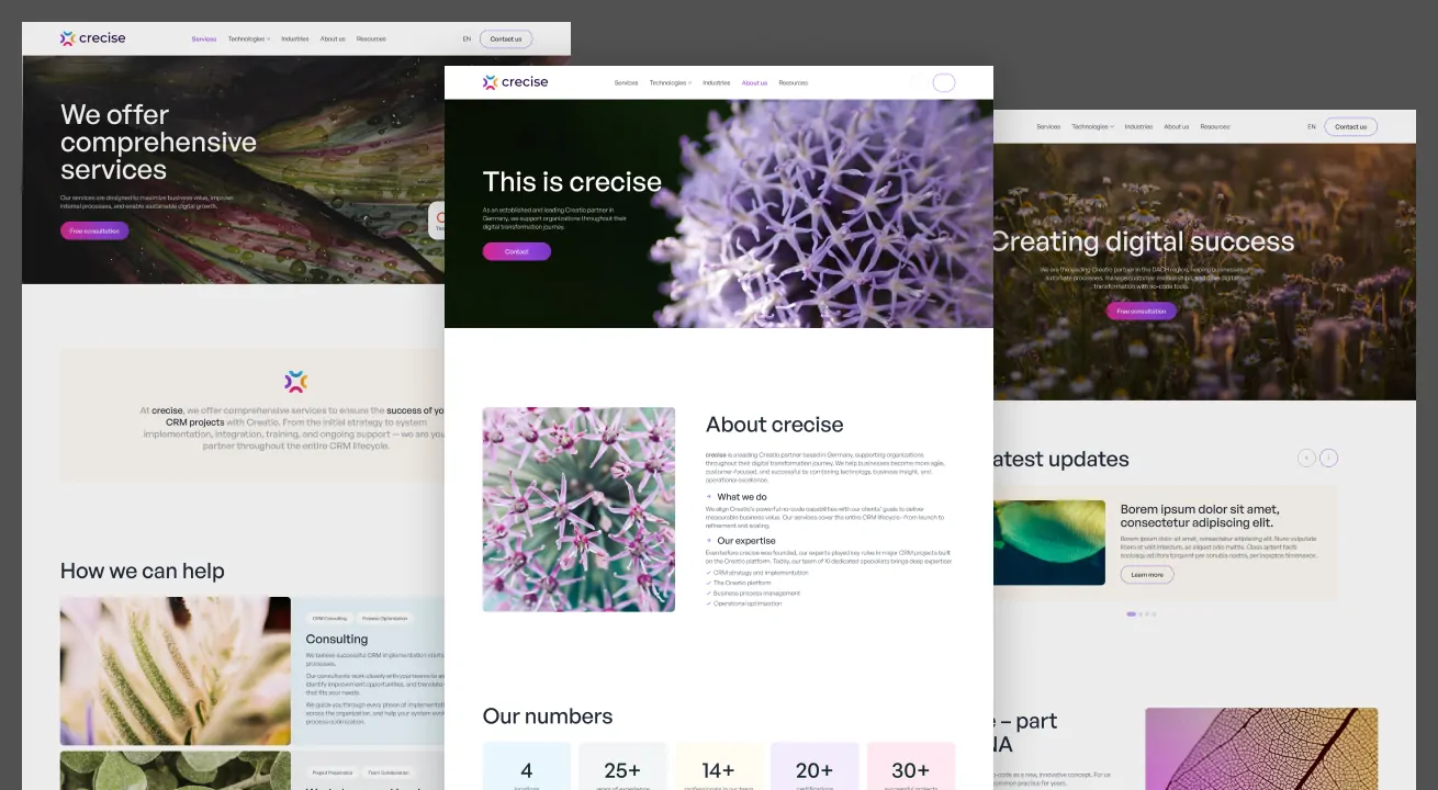 Learn about Crecise website