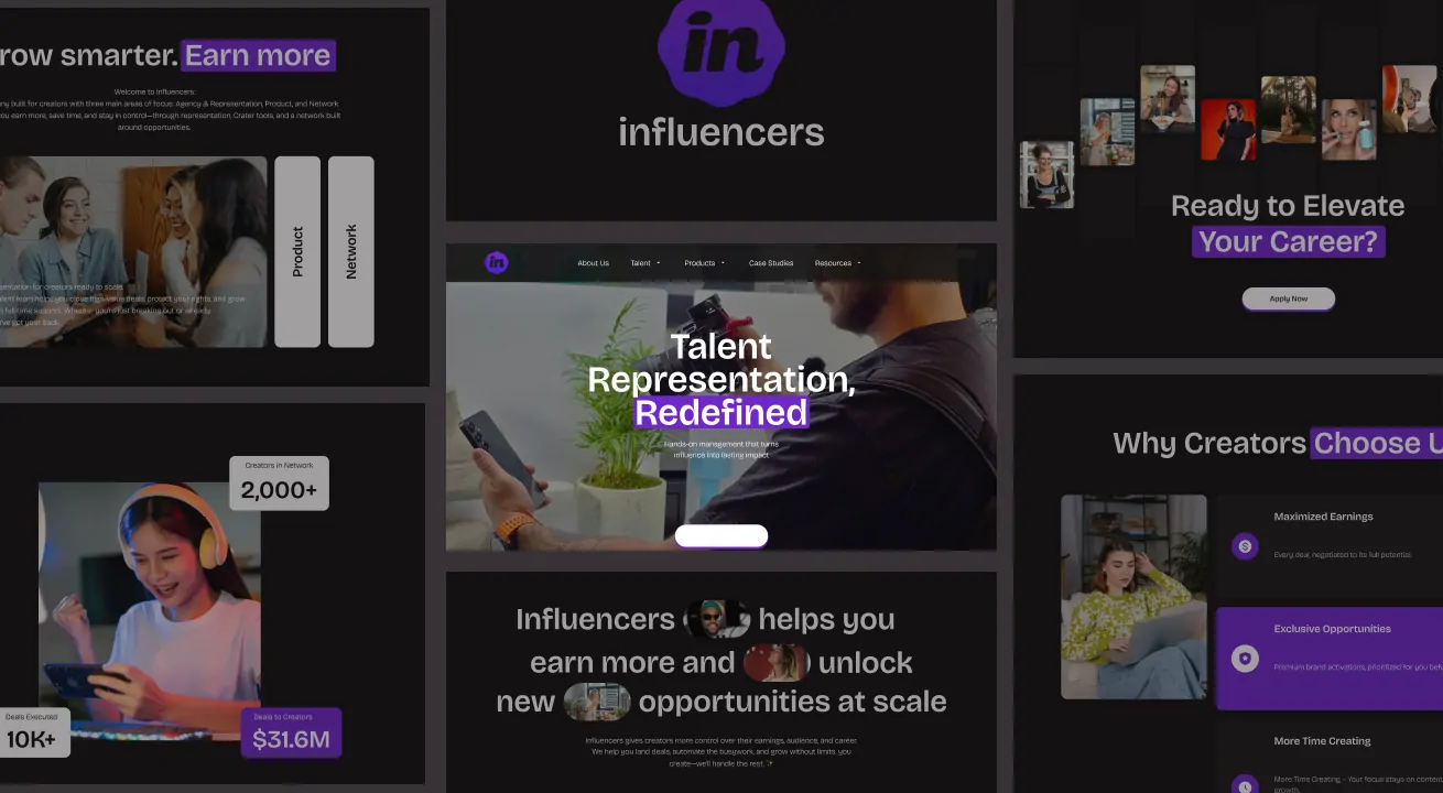Learn about Influencers website