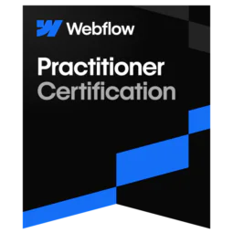 Webflow Practitioner certification image