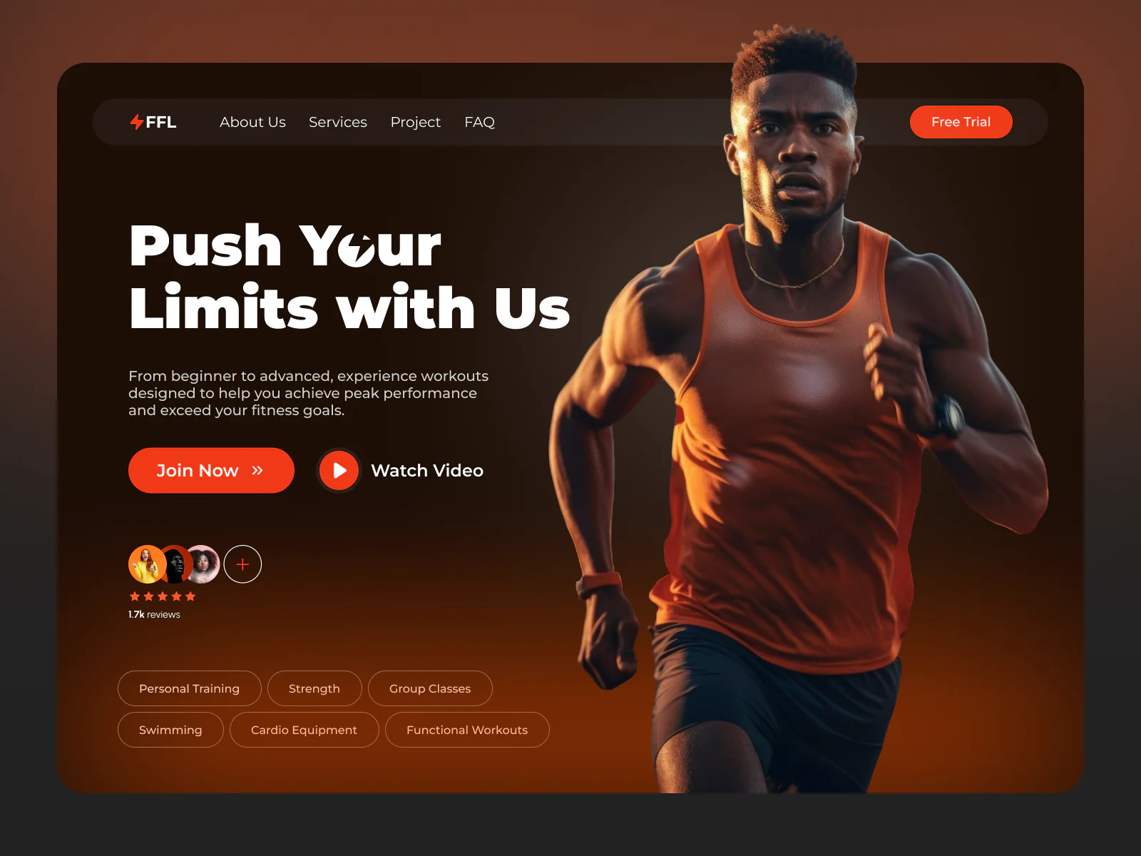 Gym Website Concept Image