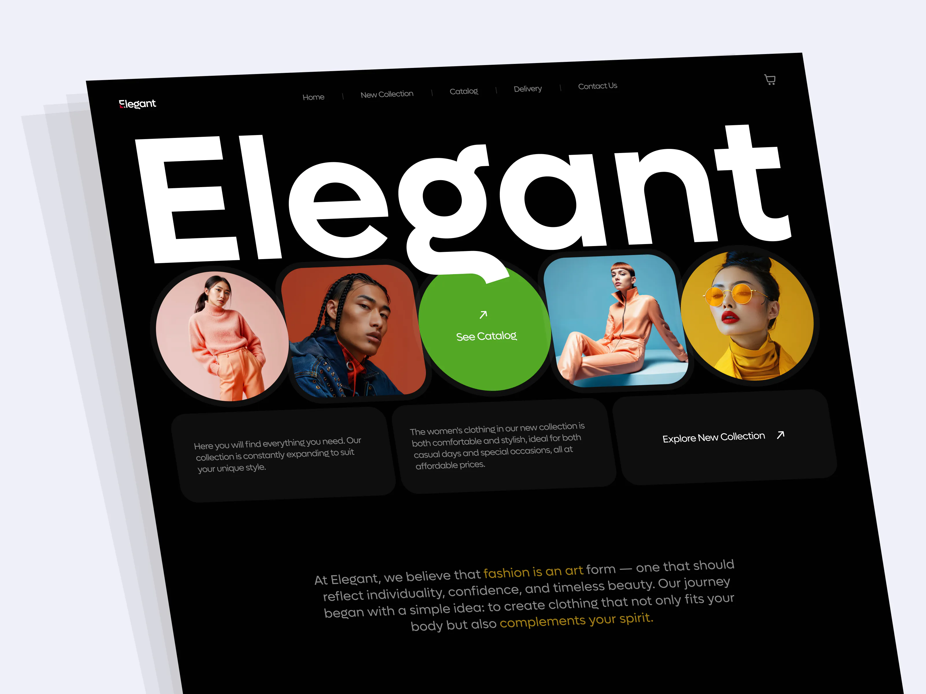 Fashion Brand Landing Page Image