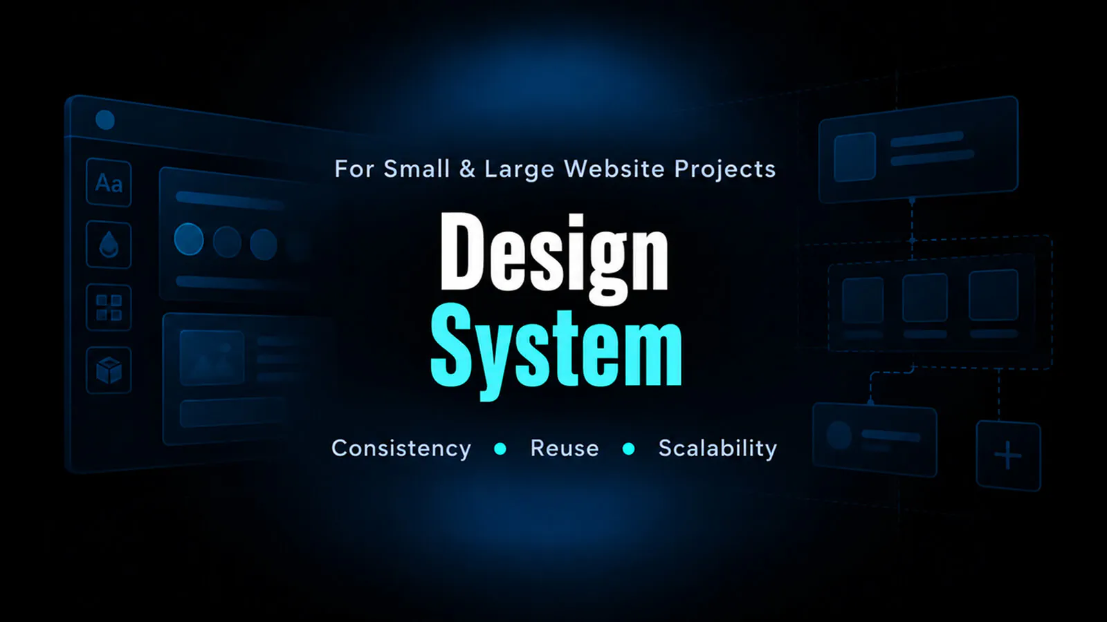 Design system with reusable components, design tokens, and shared UI guidelines